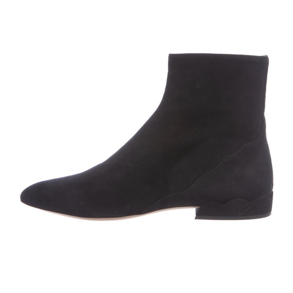 Chloé Suede Scallop Boots - Picture 2 of 4